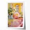 Vibrant Cozy Interior Electric Art Canvas – Pastel Room Decor