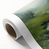 Electric Landscape Wall Art - Vibrant Nature Scene with Flowing Stream