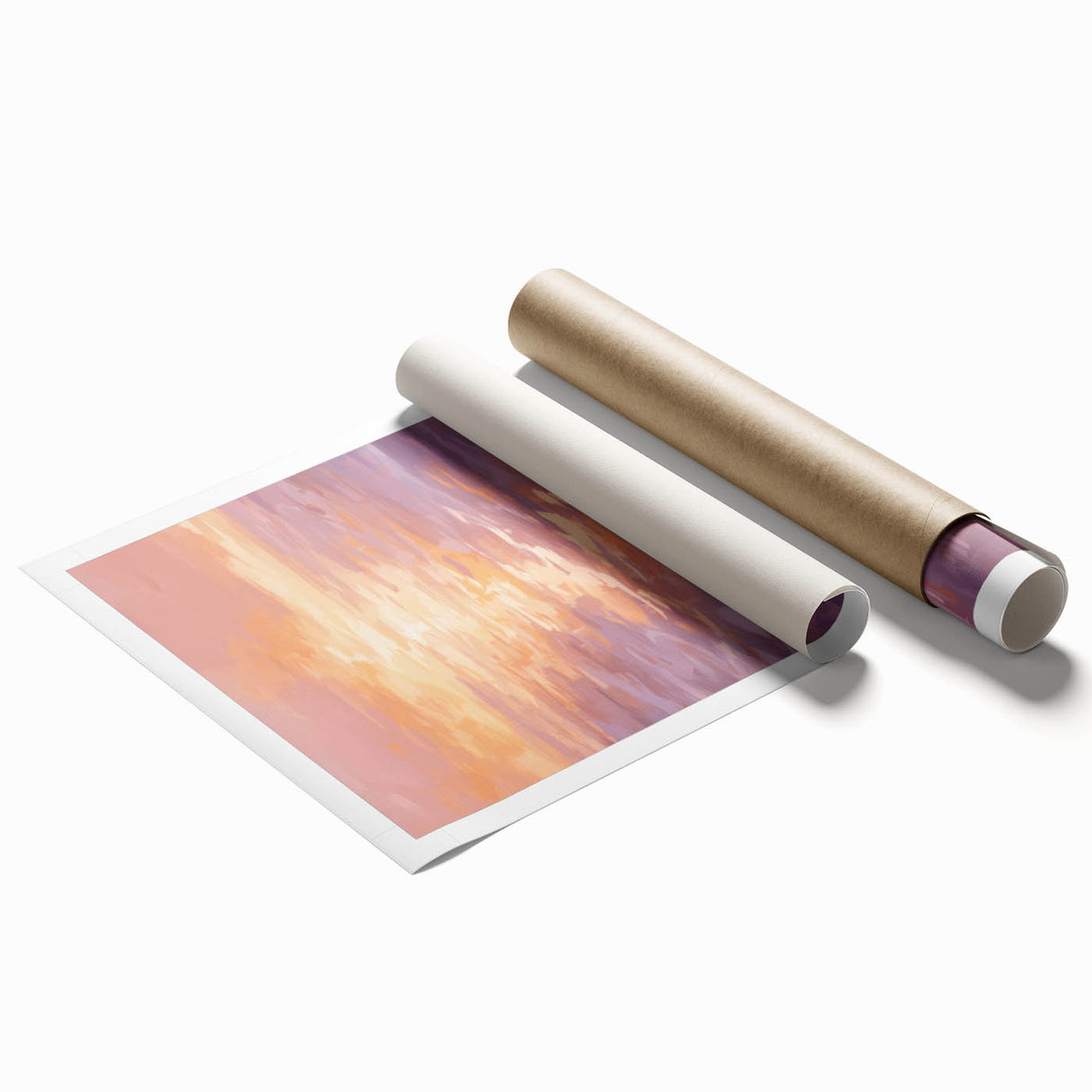 Serene Electric Sunset Art – Modern Vibrant Electric Wall Canvas Decor