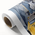 Electric Still Life Wall Art - Bold Modern Decor with Blue and Yellow Accents