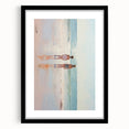 Electric Coastal Wall Art - Serene Beach Scene with Modern Pastel Tones