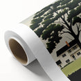Electric Coastal House Wall Art - Tranquil Tree and Seaside Home Scene