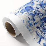 Vibrant Electric Blue Abstract Wall Art - Modern Fluid Electric Canvas