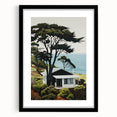 Electric Wall Art | Vibrant Hillside Cabin Modern Electric Art Canvas