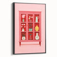 Electric Wall Art | Vibrant Floral Display Cabinet Modern Electric Art Canvas