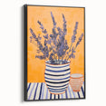 Electric Wall Art | Vibrant Lavender and Stripes Modern Electric Art Canvas