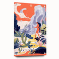 Electric Wall Art | Vibrant Surreal Desert Scene Modern Electric Art Canvas