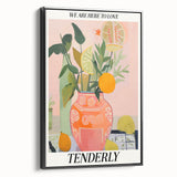 Vibrant Electric Wall Art: Modern Floral Electric Art Canvas Print