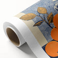 Electric Blue and Orange Citrus Canvas - Modern Electric Wall Decor