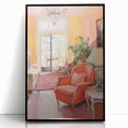 Electric Wall Art: Cozy Living Room Interior in Vibrant Modern Decor