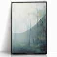 Electric Forest Wall Art: Serene Misty Landscape in Modern Decor