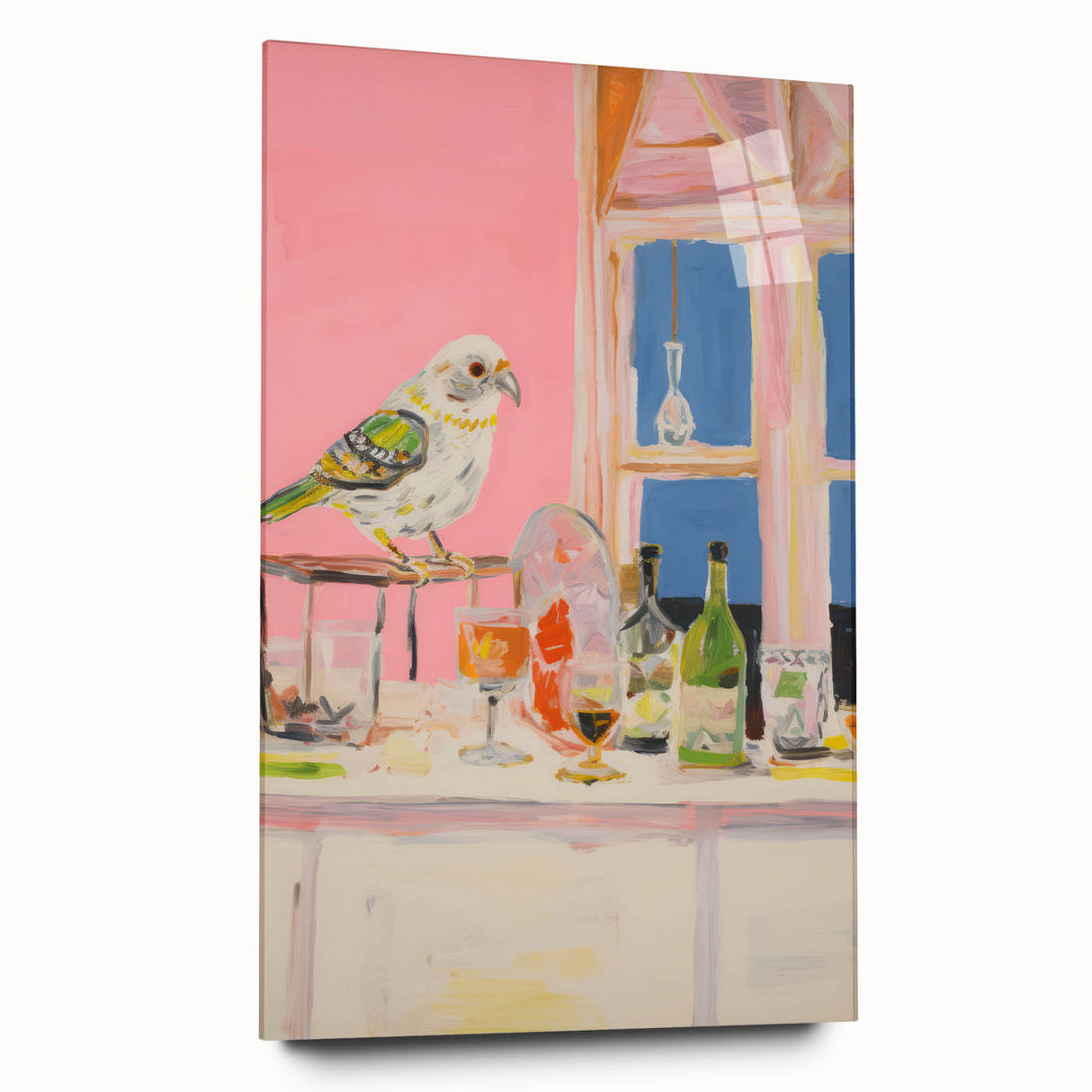 Electric Wall Art with Vibrant Parrot Design | Abstract Electric Decor