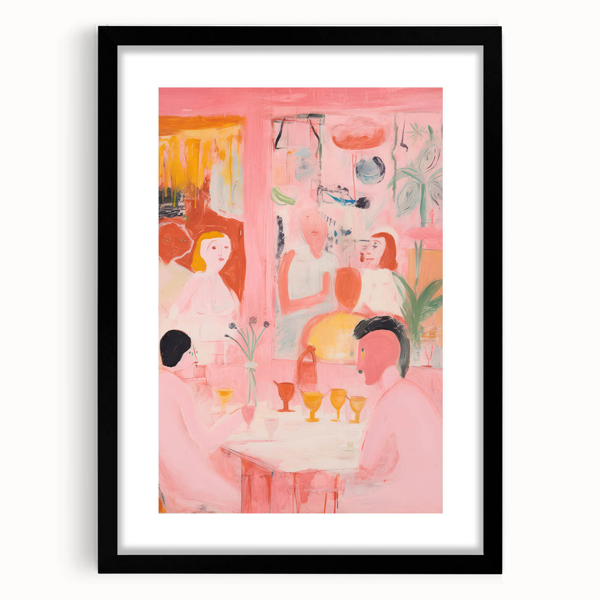 Abstract Electric Art with Dynamic Figures | Vibrant Modern Wall Decor