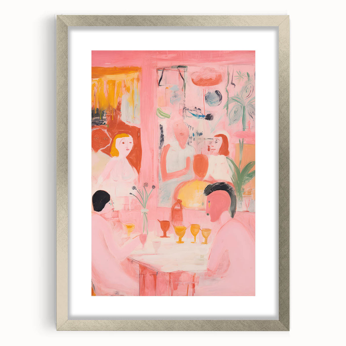 Abstract Electric Art with Dynamic Figures | Vibrant Modern Wall Decor