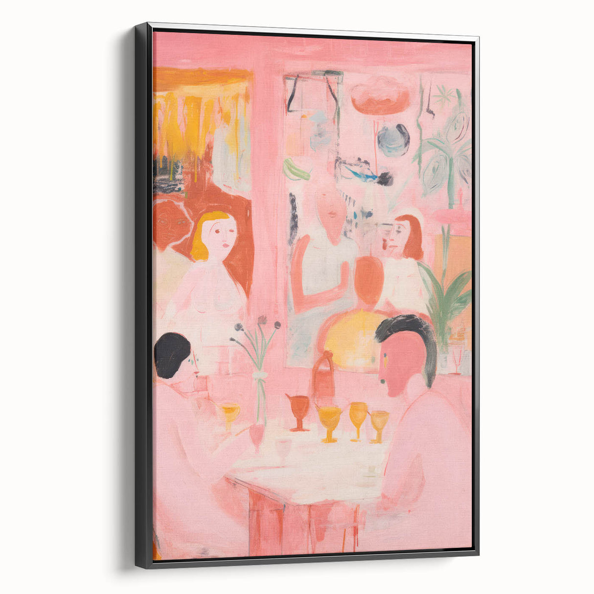 Abstract Electric Art with Dynamic Figures | Vibrant Modern Wall Decor