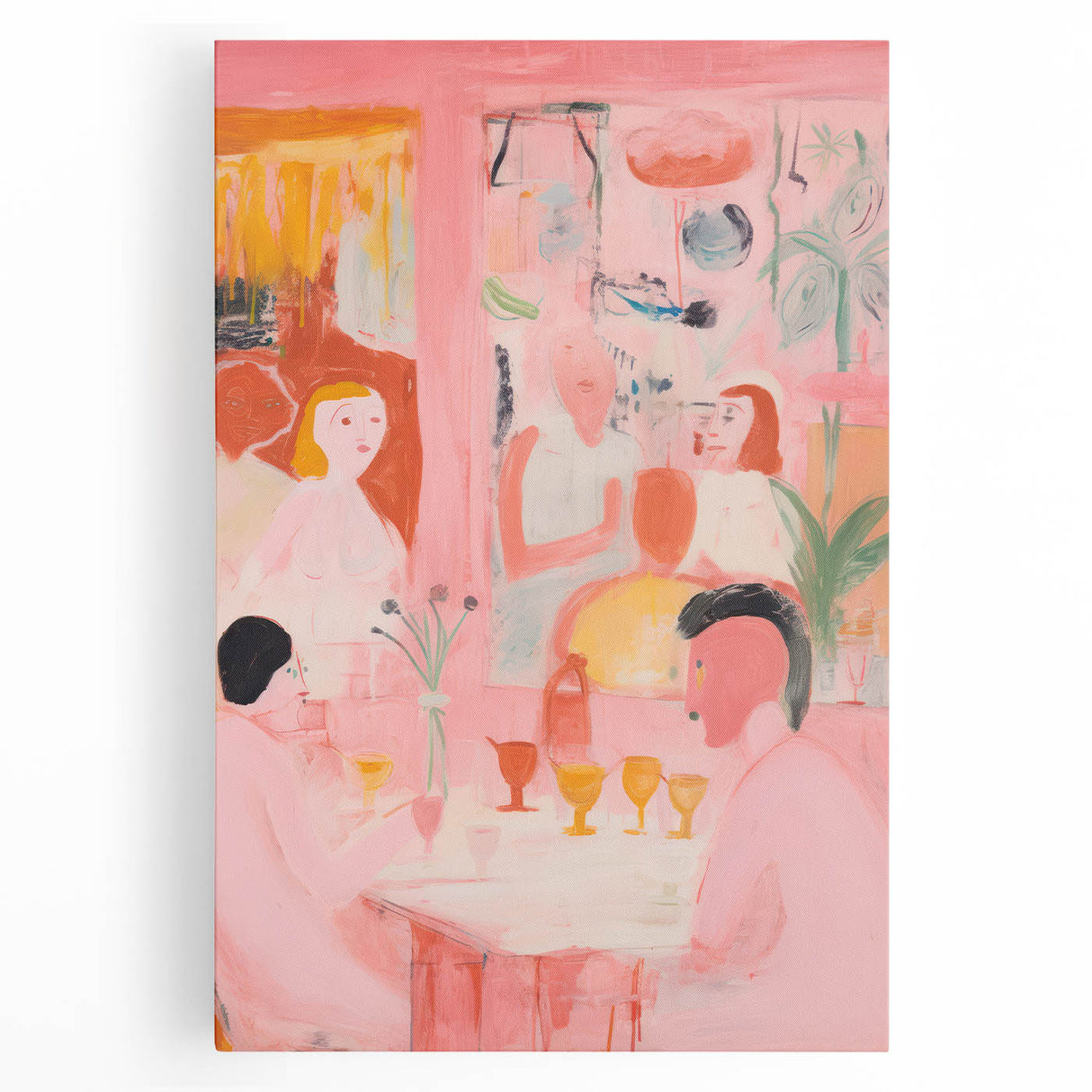 Abstract Electric Art with Dynamic Figures | Vibrant Modern Wall Decor