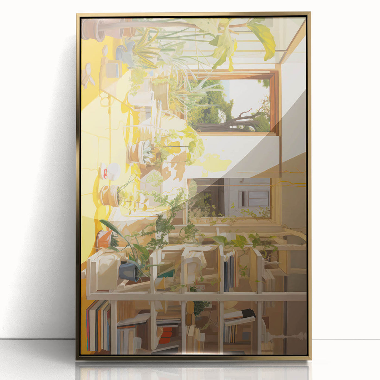 Electric Wall Art with Vibrant Plant Life | Modern Abstract Decor