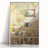 Electric Wall Art with Vibrant Plant Life | Modern Abstract Decor