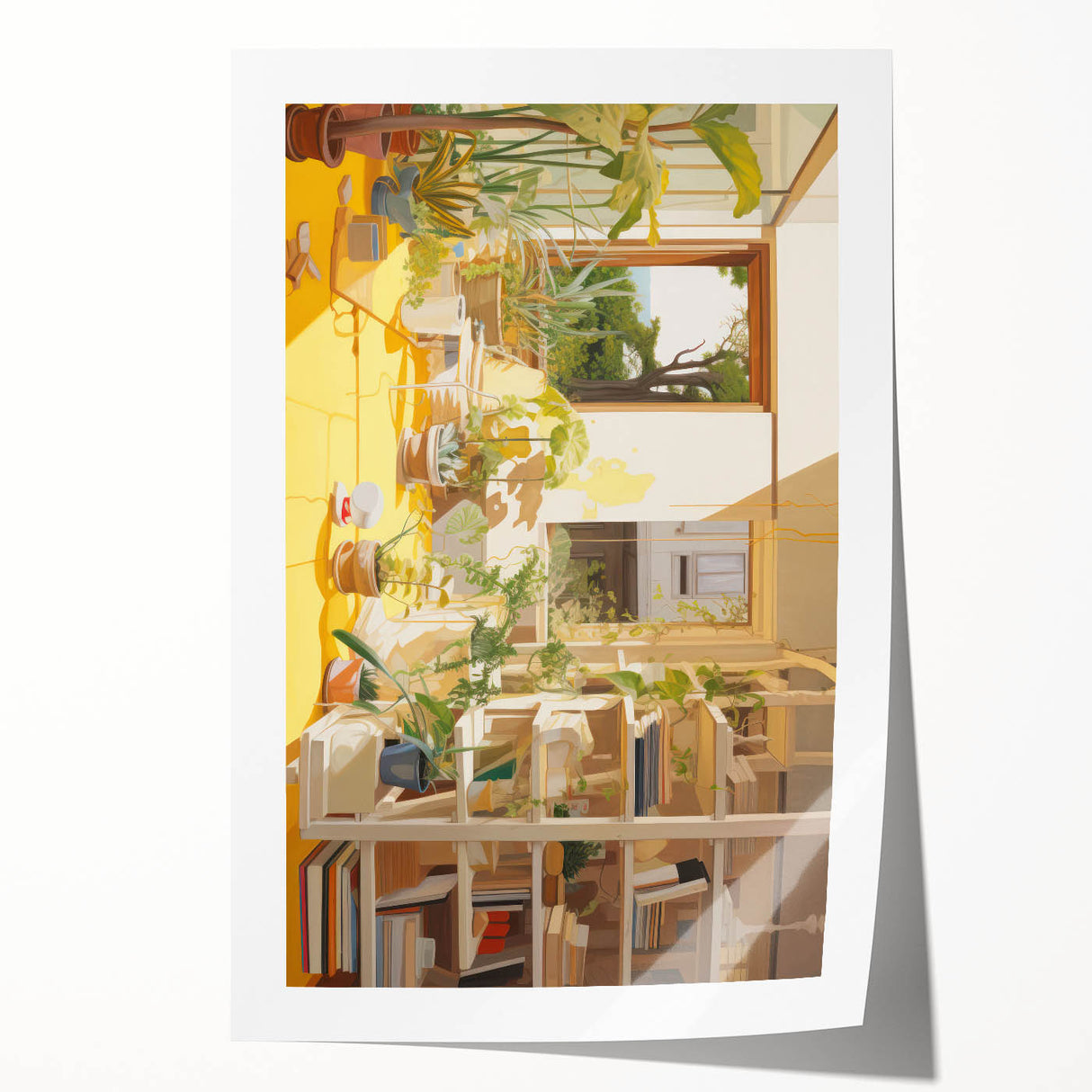 Electric Wall Art with Vibrant Plant Life | Modern Abstract Decor