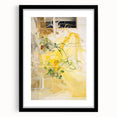 Electric Wall Art with Abstract Floral Design | Vibrant Yellow Decor
