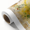 Electric Wall Art with Abstract Floral Design | Vibrant Yellow Decor