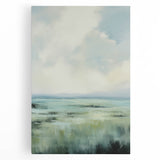 Electric Landscape Wall Art with Serene Green Fields | Modern Decor