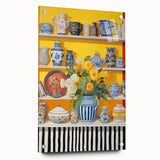 Electric Still Life Wall Art with Bold Vases and Flowers | Modern Decor