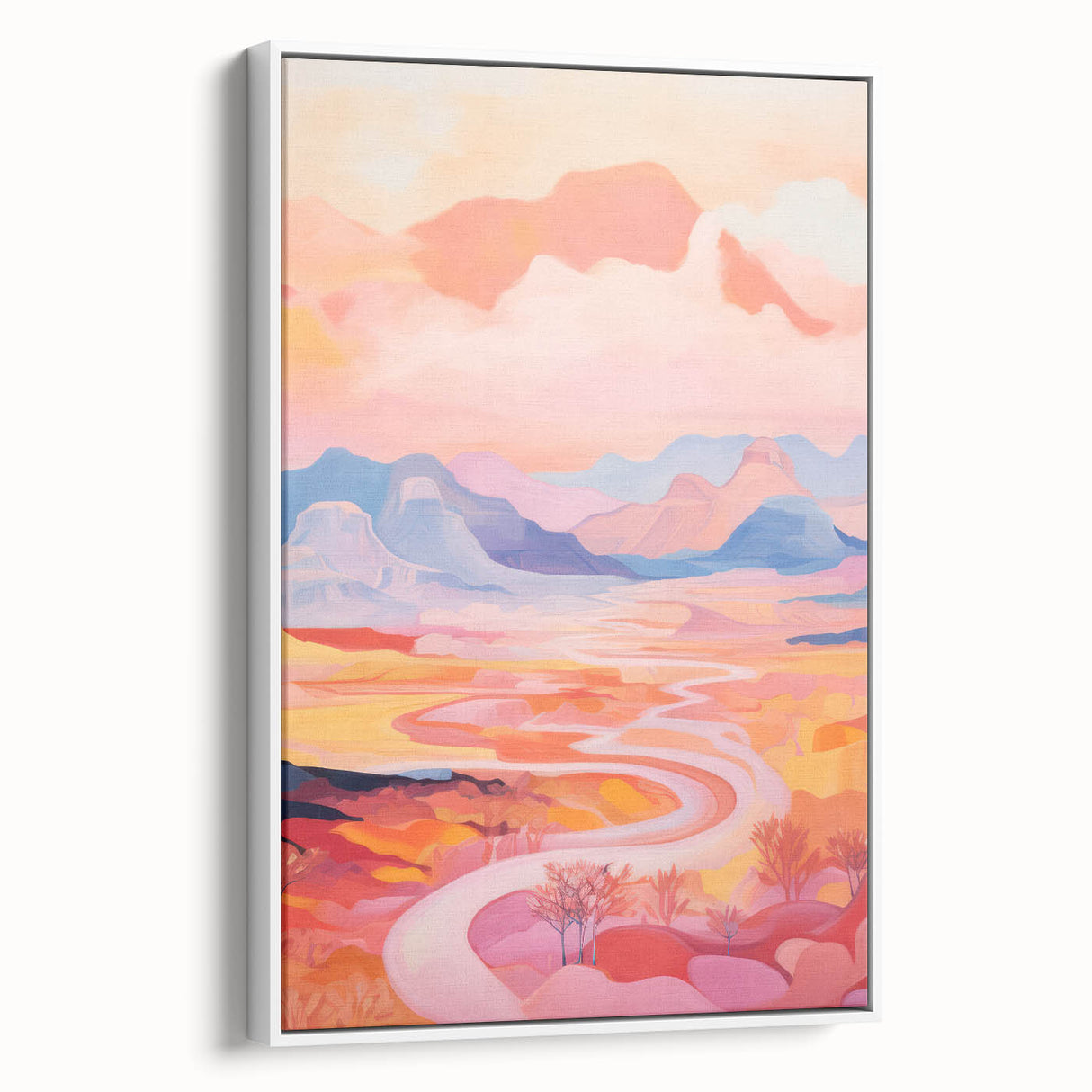 Electric Landscape Wall Art with Sunset Hues | Vibrant Modern Decor