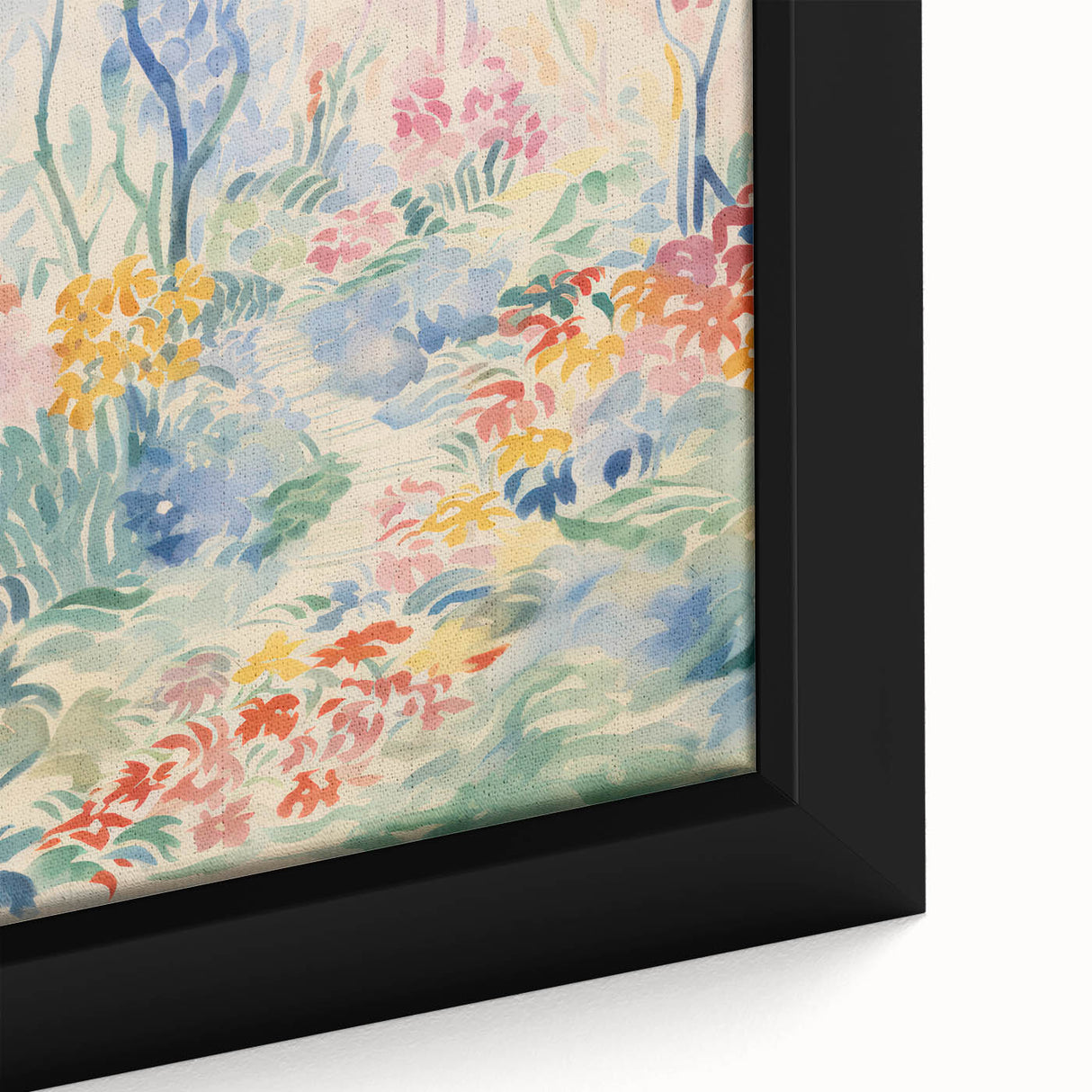 Electric Floral Pathway Canvas - Vibrant Abstract Wall Art Decor