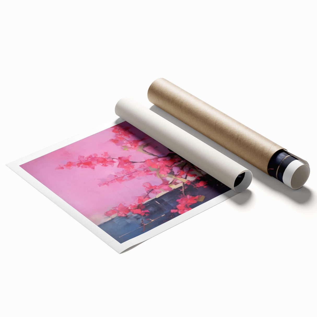 Abstract Electric Floral Wall Art – Vibrant Electric Art Canvas Print