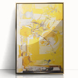 Bold Electric Yellow Abstract Art – Vibrant Electric Wall Art Canvas