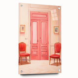 Elegant Electric Pink Room Art – Modern Electric Wall Art Canvas Print