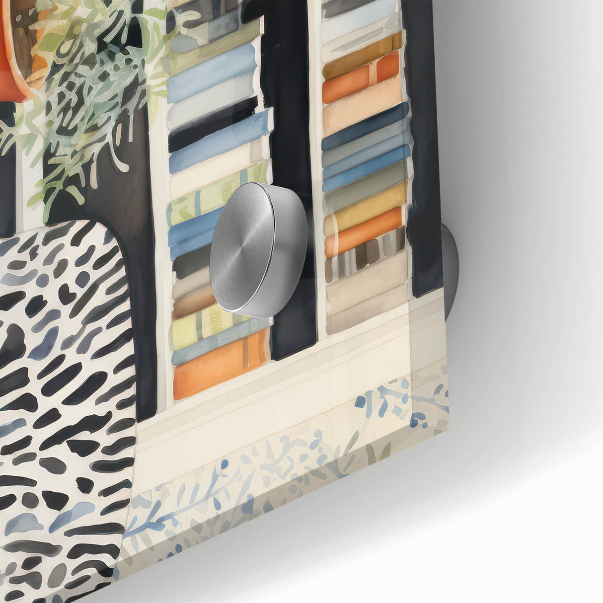 Electric Zebra Chair Library Art – Modern Electric Wall Art Canvas