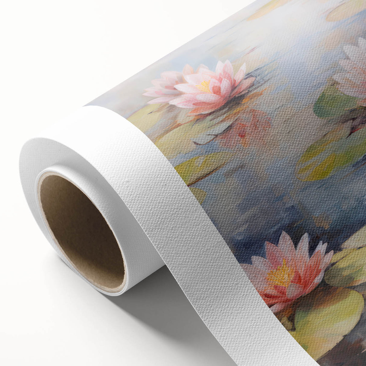 Tranquil Electric Lotus Pond Art – Modern Electric Wall Art Canvas
