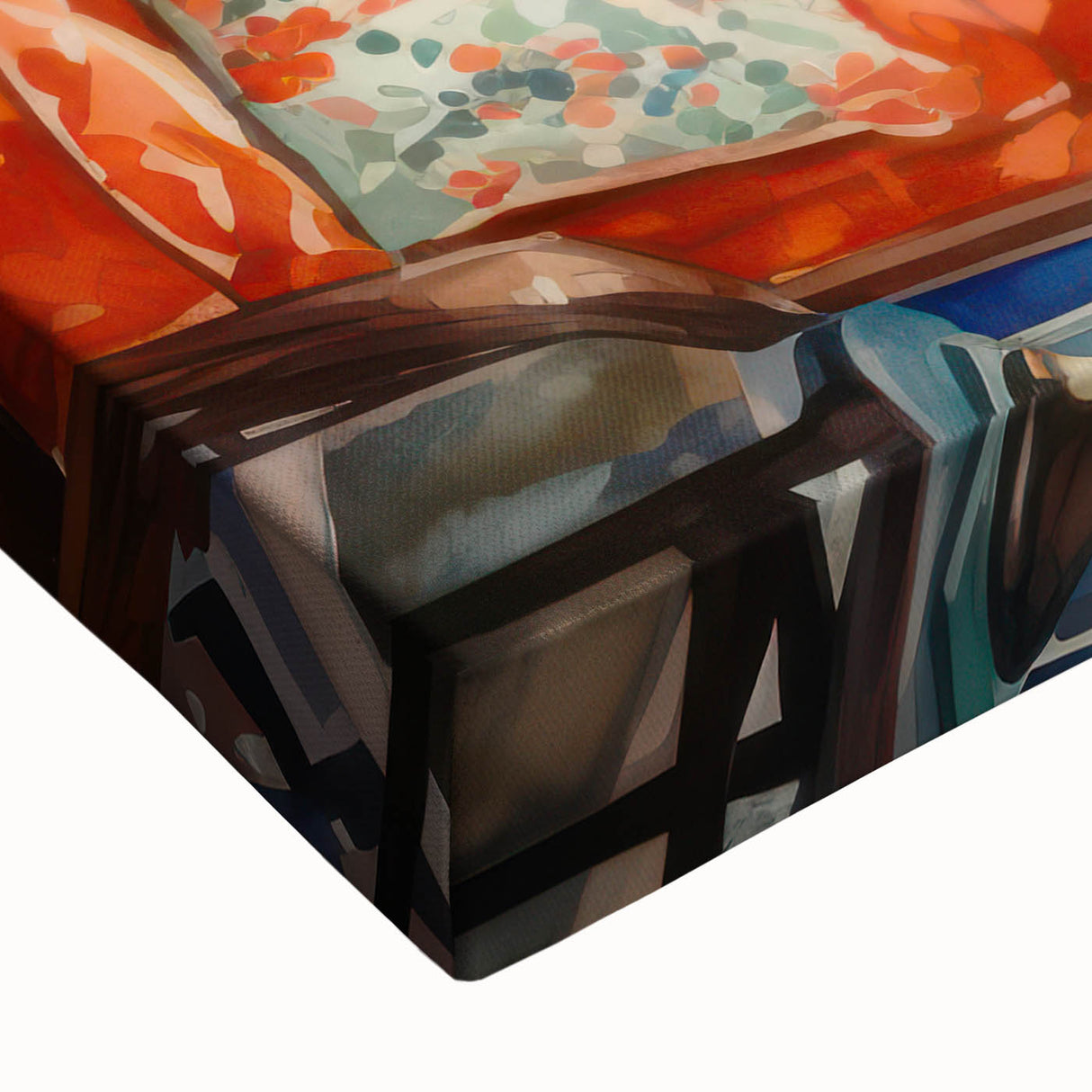 Vibrant Electric Reading Nook Art – Modern Electric Wall Art Canvas