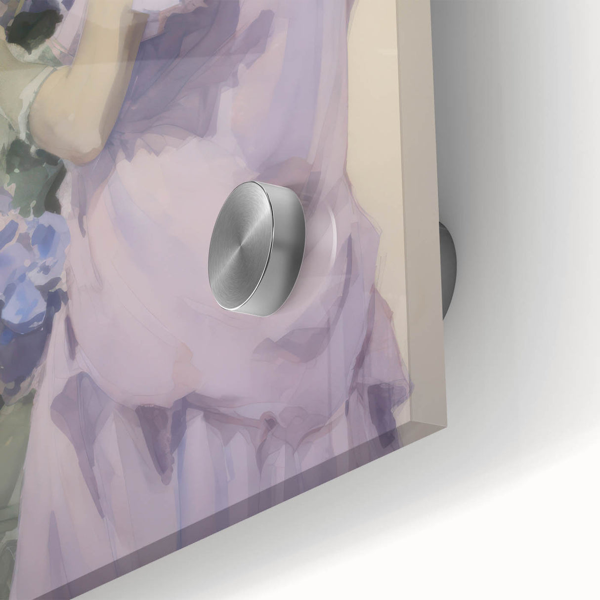 Elegant Woman with Flowers – Modern Electric Wall Art Canvas Print