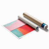 Abstract Electric Pink and Turquoise Canvas - Vibrant Modern Wall Art