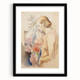 Refined Lady and Flowers – Electric Wall Art Canvas for Modern Spaces