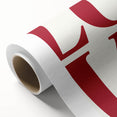 Electric Wall Art: Bold LOVE Typography in Vibrant Red for Modern Decor