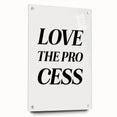 Electric Wall Art: Bold 'Love the Process' Typography for Modern Spaces