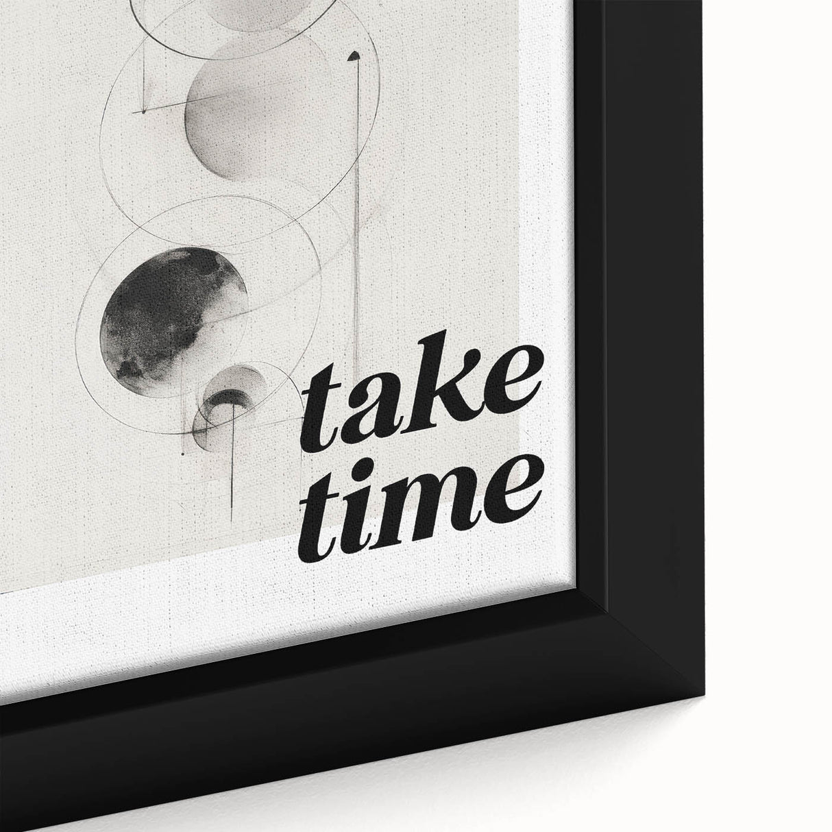 Electric Wall Art: Good Things Take Time Typography with Abstract Design