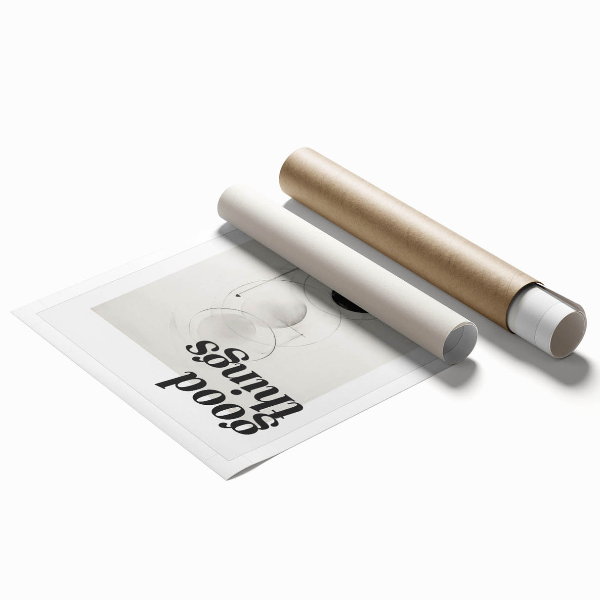 Electric Wall Art: Good Things Take Time Typography with Abstract Design