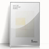 Electric Wall Art: Motivational 'Be Inspired' Typography with Abstract Art