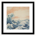 Electric Ocean Waves Wall Art – Abstract Vibrant Electric Art Print