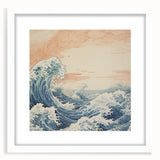 Electric Ocean Waves Wall Art – Abstract Vibrant Electric Art Print