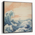 Electric Ocean Waves Wall Art – Abstract Vibrant Electric Art Print