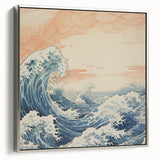 Electric Ocean Waves Wall Art – Abstract Vibrant Electric Art Print