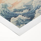 Electric Ocean Waves Wall Art – Abstract Vibrant Electric Art Print