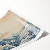 Electric Ocean Waves Wall Art – Abstract Vibrant Electric Art Print