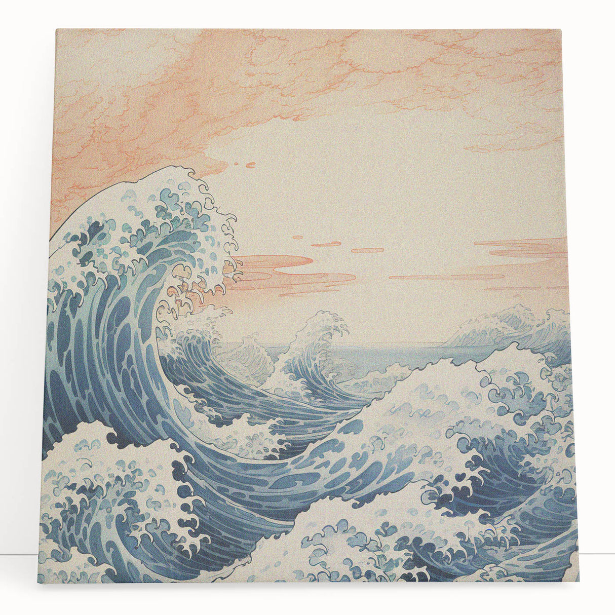 Electric Ocean Waves Wall Art – Abstract Vibrant Electric Art Print